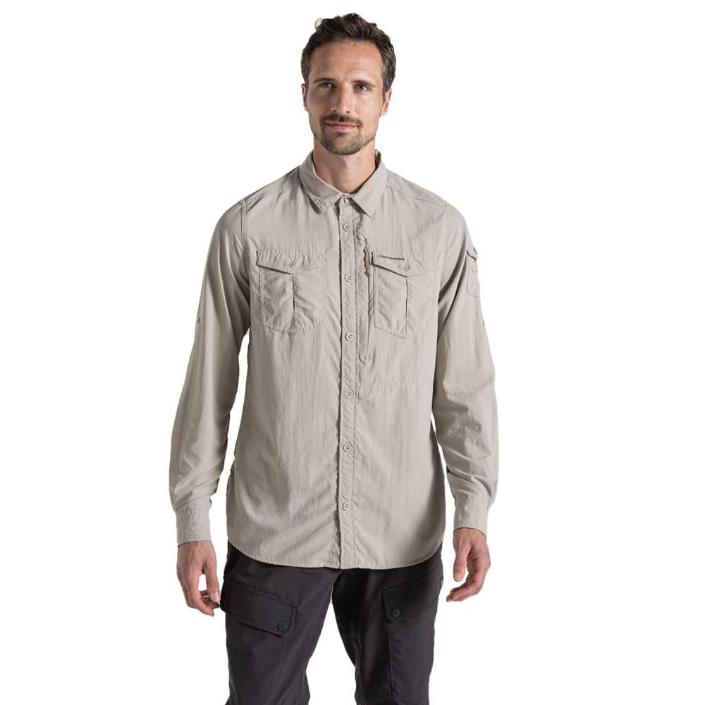 Craghoppers Mens Nosife Adventure Long Sleeved Shirt - Beige