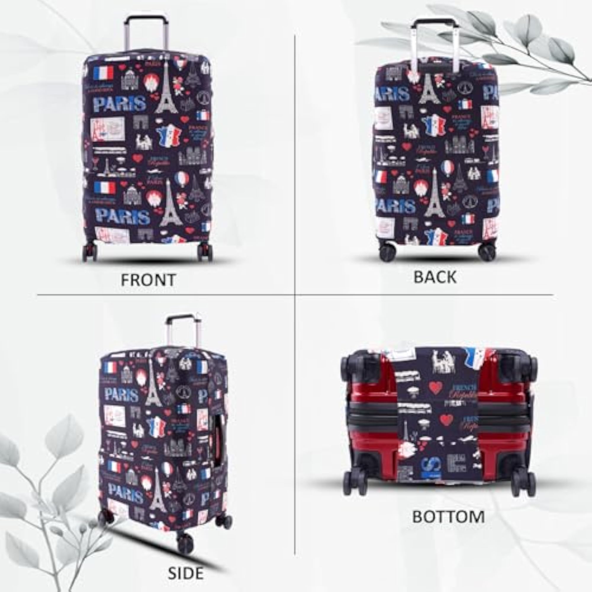 Printed Luggage Cover with Velcro Closure