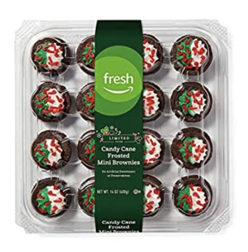 Fresh Brand – Candy Cane Frosted Mini Brownies, 14 oz (16 ct) (Seasonal)