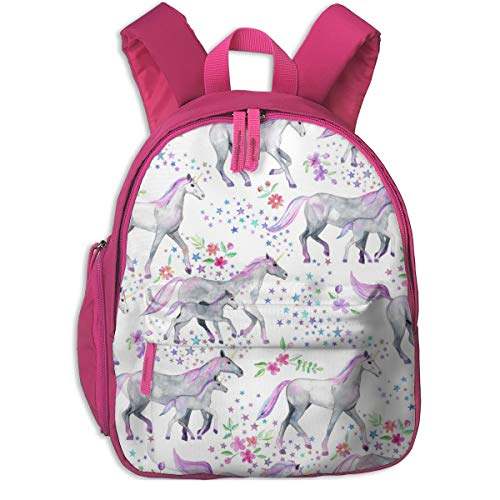 Mochila Infantil niña Unicornios diminutos de mamá y bebé con melenas y Colas en Colores