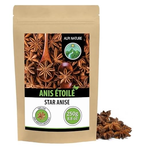 Anis étoilé entier pour thé (250g), 100% naturel