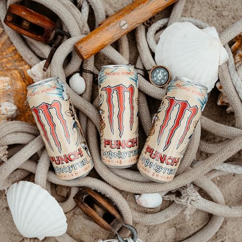 Monster Energy Pacific Punch, Bevanda Energetica dal Gusto Eccezionale con Miscela Energetica e 160 mg di Caffeina, 24 Lattine da 500 ml - Immagine 4