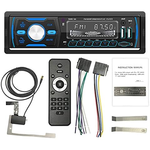 WEPARTICULAR Car Radio Bluetooth 1 Din Stereo MP3 Player USB AUX FM AM RDS DAB+ Radio Receiver Support TF Card U Disk In Dash Head Unit Cover