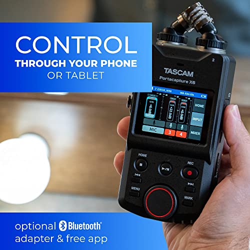 Tascam Portacapture X6 32-Bit Float Portable Audio Recorder, Field Recorder For Video, Music, Podcast, Voice, Podcasting #TOP6