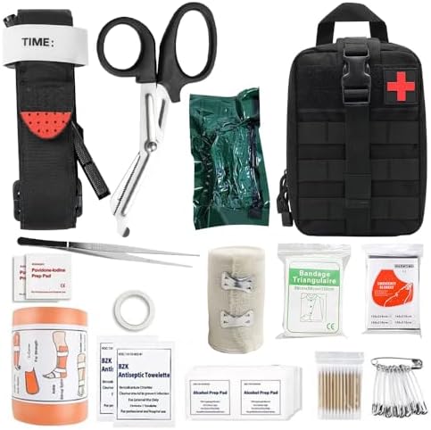 46 Pièces Trousse de Secours Complete, Kit Premier Secours, Trous...