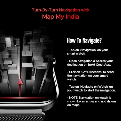 Image of Boat Storm Call 3 w /TBT Navigation, Daily Activity Tracker, DIY Watch Face Studio,700+ Active Modes, 1.83 inch (4.6 cm) HD Display Fitness Smart Watch for Men & Women(Silver Metal)