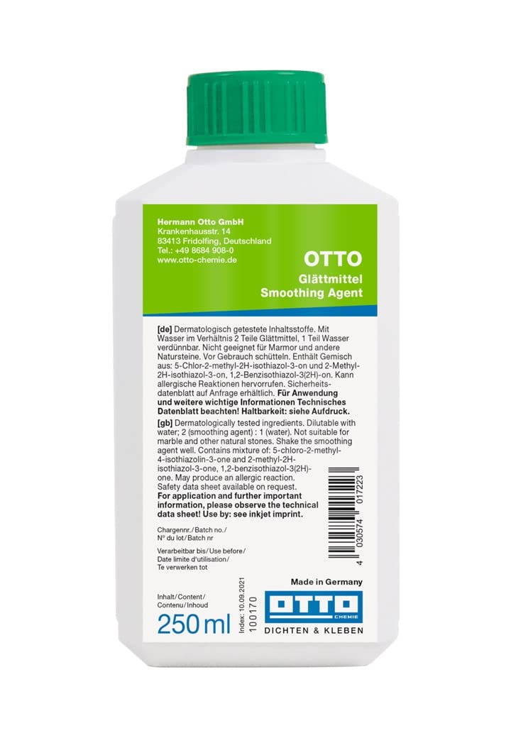 Otto-Chemie Glättmittel zum Glätten der Oberfläche von Silikon-, Polyurethan- und MS-Hybrid-Polymer-Dichtstoffen (Glättmittel grün 250ml)