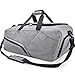 NUBILY Bolsa de Deporte Hombre Bolsas Gimnasio Mujer de Grande Viaje Impermeable con Compartimento para Zapatos Bolsos Deportivos Bolsa Fin de Semana Travel Duffle Bag para Hombres 45l Gris