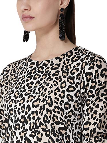 Image of Style Quotient Women Animal Printed Polyester Smart Casual Top