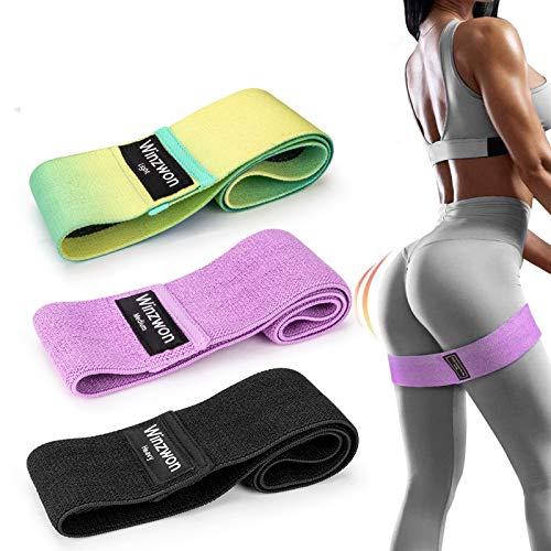 Fitnessband Widerstandsbänder 3er Set Loop Band Resistance Hip Band Gymnastikband Trainingsband mit 3 Widerstandsstufen für Hüften Gesäß Yoga