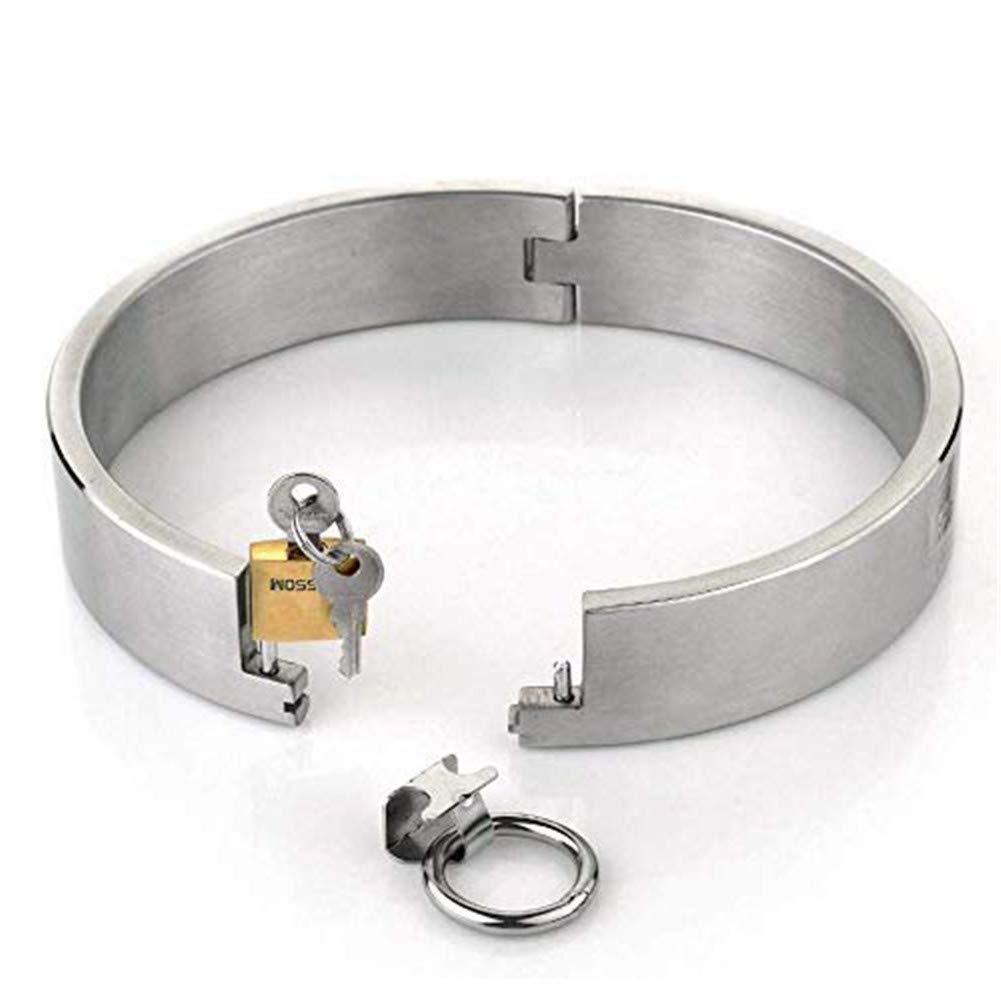 La Tortura De Esclavos Collar Metálico Fetichistas Bondage Slave Fetiche De Acero Inoxidable Collar Juguetes Sexuales Erótica,Para Los Accesorios Sexuales Parejas De Adultos Para Las Mujeres,M