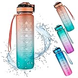 【Sin BPA Material 】 La botella de agua deportiva está hecha de material reutilizable ecológico de calidad alimentaria con calidad. Esta botella de bebidas es 100% libre de BPA y saludable para su bebida diaria de agua.