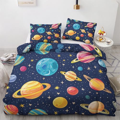 Genérico Funda Nordica Cama 150 Espacio Funda Edredon 220x240 para Niños Adultos con Cremallera cómodo Transpirable Microfibra Fundas Nordica 220x240 cm + 2 Fundas de Almohada 50x75 cm
