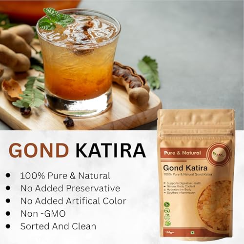 Image of SKS Biotech Gond Katira Pure (Edible Gum) - 100 grams | Tragacanth Gum | High Cooling Properties Herbal Food | Super Food |
