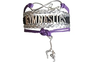 Infinity Collection Gymnastics Bracelets For Girls- Adjustable Charm Bracelet Gymnastic Charm