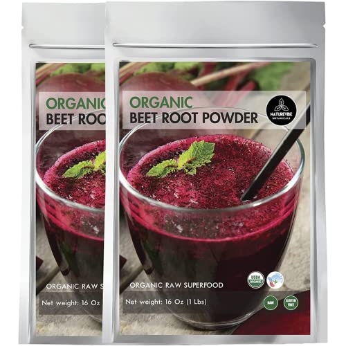 Image of Organic Beet Root Powder (2 lbs), Raw & Non-GMO (2 Pack of 1 Pound Each)