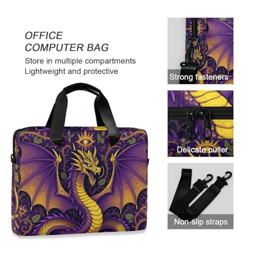 Maletín para portátil 15.6 pulgadas con asa y correa morado miniatura 6