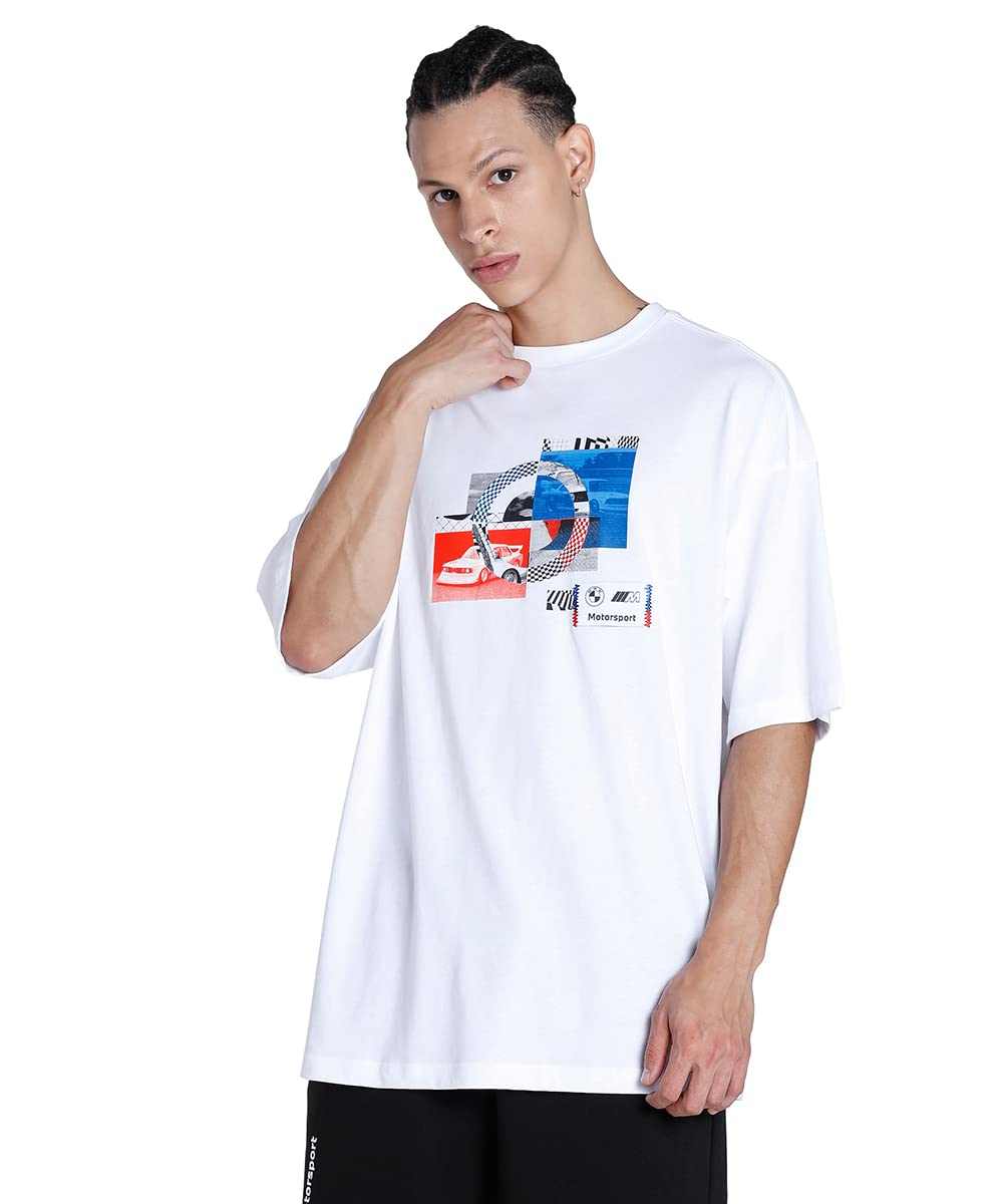 PUMA Męski T-Shirt BMW M Motorsport Statement z autografiką