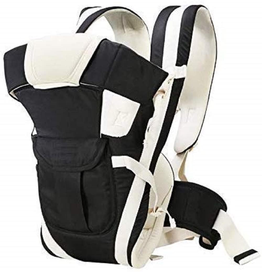 Little Bee Baby Carrier with 4 Carry Positions, Baby Carrier for 4 to 24 Months Baby, Adjustable New-Born to Toddler Carrier with Cushioned Leg Support (Navi Blue)
