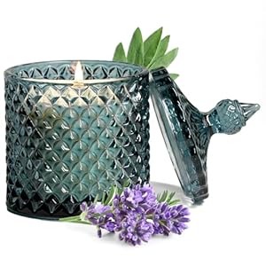 Citrus Herbaceous & Lavendery Sage Scented Candles,Gifts for Men Women,Large Jar Candle for Home Scented, Aromatherapy Candle, Organic Soy Wax Scented Candle, Bedroom Decor