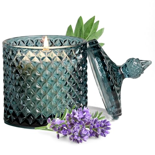 Citrus Herbaceous & Lavendery Sage Scented Candles,Gifts for Men Women,Large Jar Candle for Home Scented, Aromatherapy Candle, Organic Soy Wax Scented Candle, Bedroom Decor