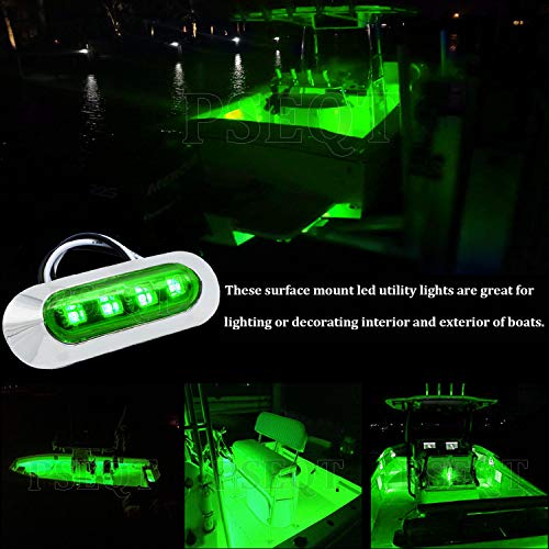 image for PSEQT 3.8'' Waterproof Boat Marine LED Lights Courtesy Interior Deck L