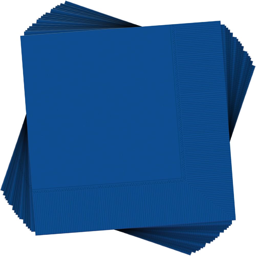 Serviettes en papier bleu roi amscan 50015.105 pour décoration de table