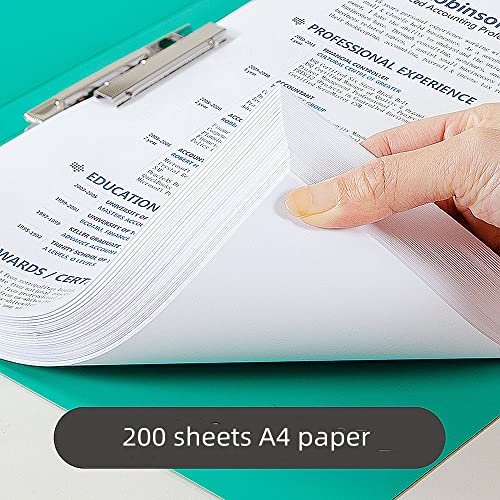 4 Pack A4 Double Strong Clips File Folder Report Cover, Punchless Binder, Clamp Binder Office Project Folder,Documents File Folder, For Letter Size #TOP3