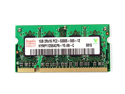 Lot de 2 Hynix 1 GB PC2 – 5300 DDR2 – 667 MHz NON ECC sin búfer CL5 200 pines SODIMM Memory memoria HYMP112S64CP6 Y5 ab C