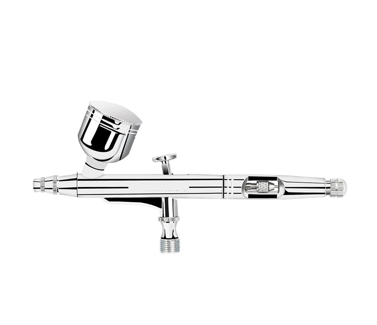 Zestaw aerografu Dwufunkcyjny pistolet natryskowy z zestawem igieł 0,2/0,3/0,5 mm Kubek 7 cm3/20 cm3/40 cm3 Wąż powietrza 1,8 m i zestaw do czyszczenia,Wysoka precyzja