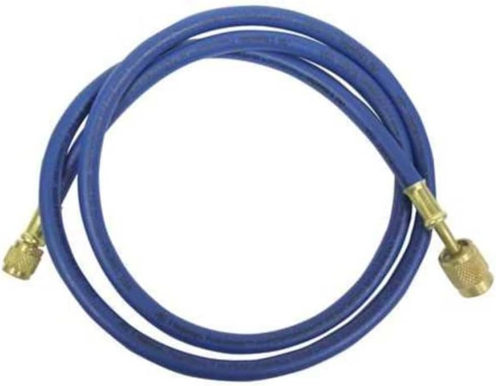 Imperial Tool 905MRB Hi-Performance Polarshield Charging Hose with 1/4" Automatic Low Loss Shut-Off Valve, 5 Feet, Blue