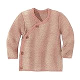 GOTS zertifiziert Disana Baby und Kleinkinder Strick-Jacke Reine Bio-Merinowolle, Rose-Natur, Gr. 74/80