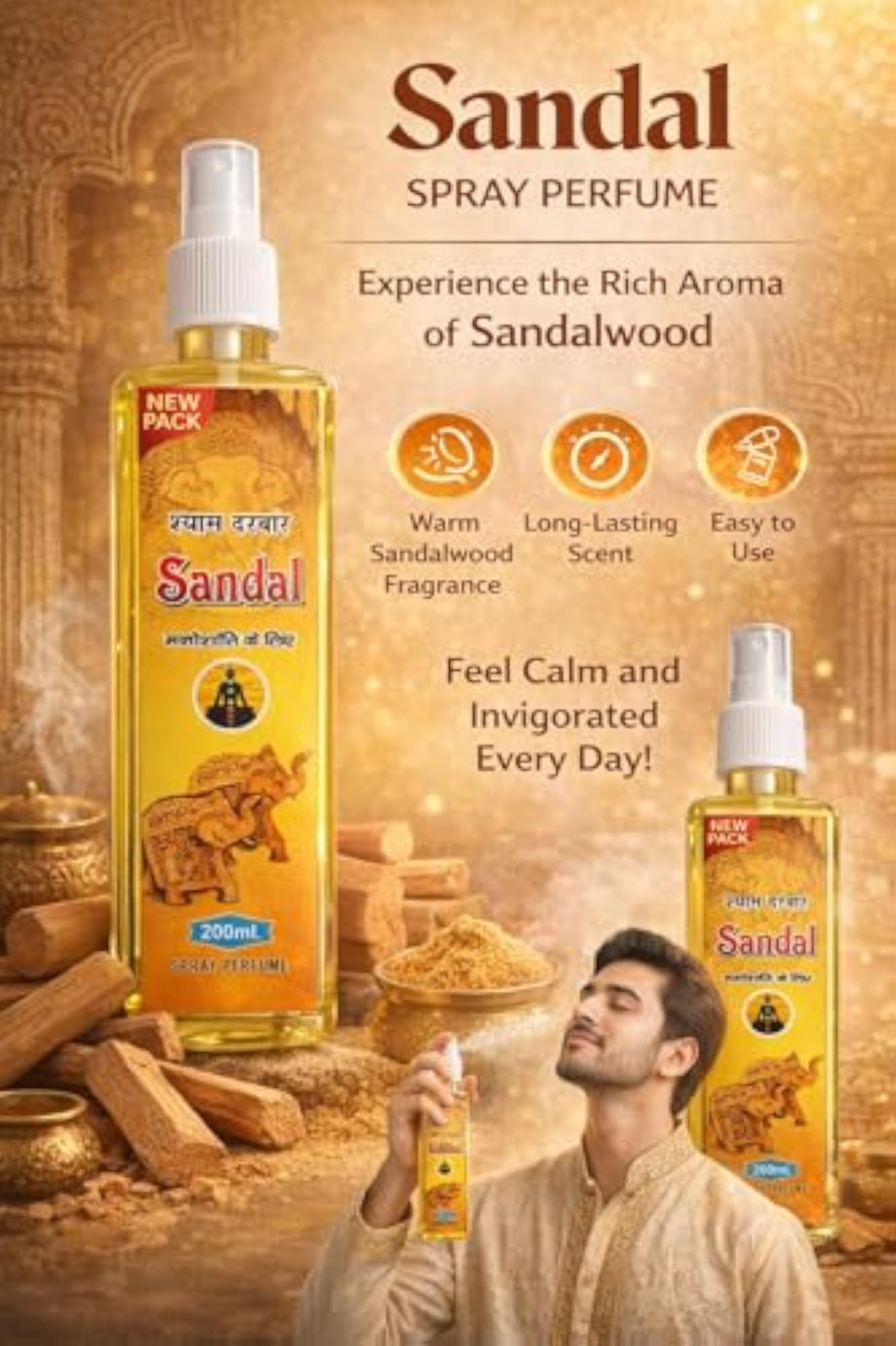 Mysore Sandalwood Spray Perfumed, Pocket Eau de Parfum