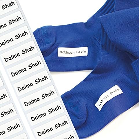 Stretch Tags Iron-on tags are the ultimate nametape for labelling socks and stretchy fabrics - No more lost socks with these name tags! NEW FOR 2018 (Quantity 12) Cover