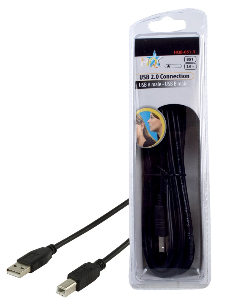 HQ Basic Usb 2.0 Cable A - B 3.00 M