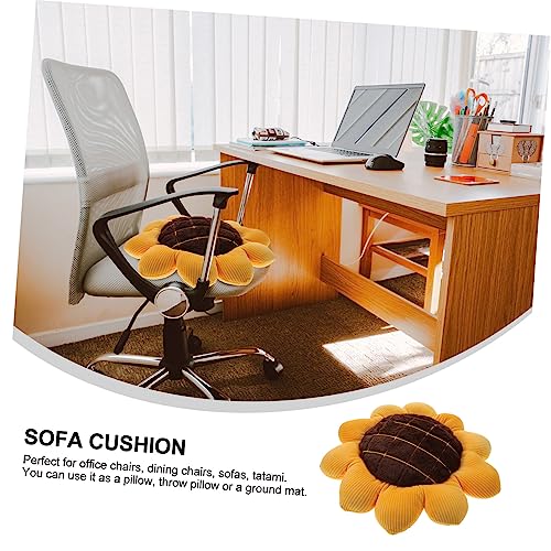 Coussin de Siège Rond en Fourrure Fleuri pour Canapé et Chaise - 7