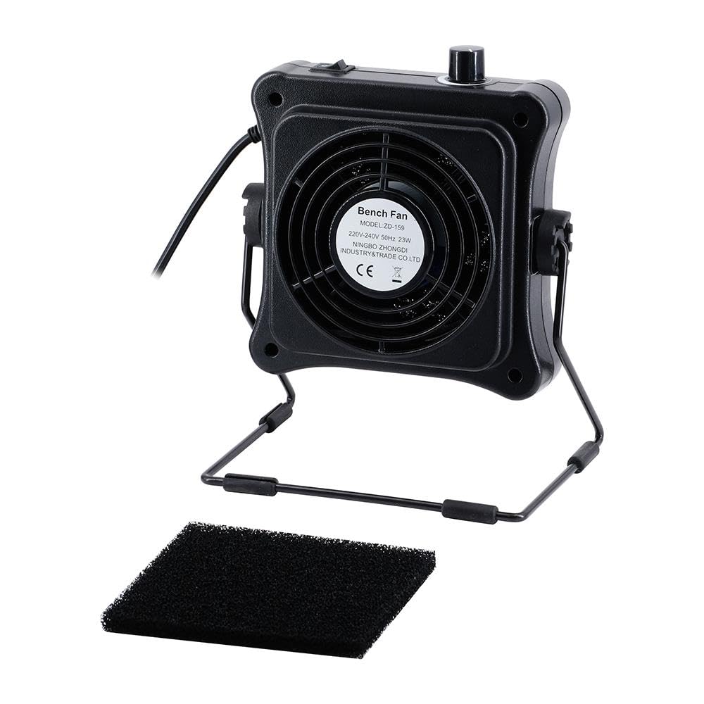 23W Benchtop Solder Fume Extractor Fan with Adjustable Angle Low Noise Wall Mountable or Benchtop UK Plug DIY Hobby Engineer