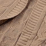 Angxiwan Strickjacke Strickjacke Gestreift Strickpullover Offene Feinstrickpullover Winter Herbst Dicke Strickmantel mit Taschen Flauschiger Langarm Damenstrickjacke Sweatshirt Damen Baumwolle