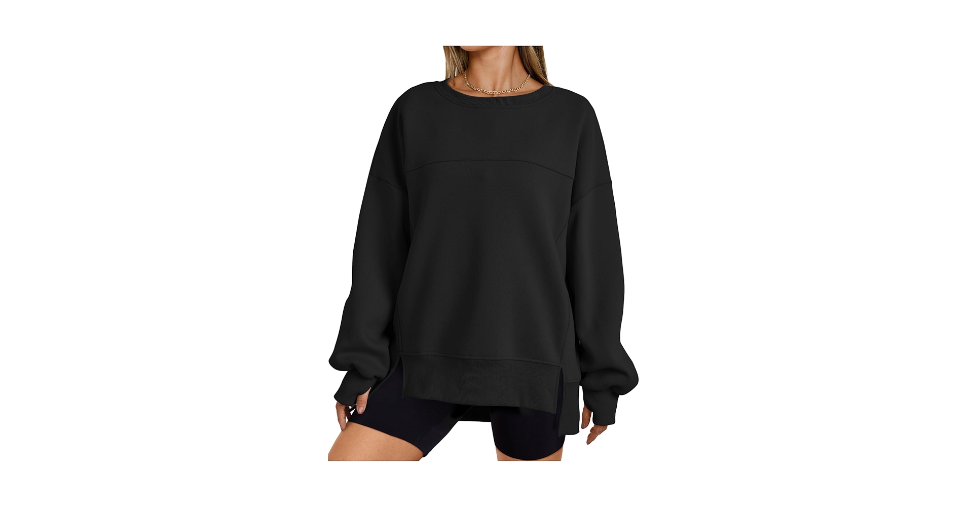 Amazon.com: Trendy Queen Womens Side Slit Sweatshirts Casual