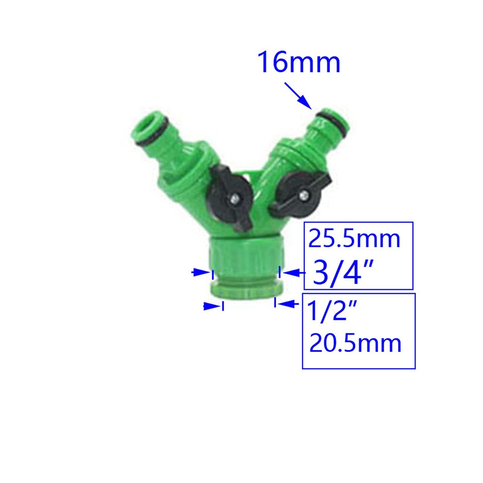 Adaptador de Conector de Manguera, 10 Piezas, Manguera de Jardín, Dispensador Deua de Grifo de 2 Vías, Válvula de Riego de Acoplamiento Rápido, Adaptador de Colector de Tubería Deua de Jardín de 1/4 3