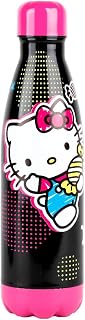 Konix Hello Kitty Stainless Steel Water Bottle, 500 ml, Black Candy Bottle