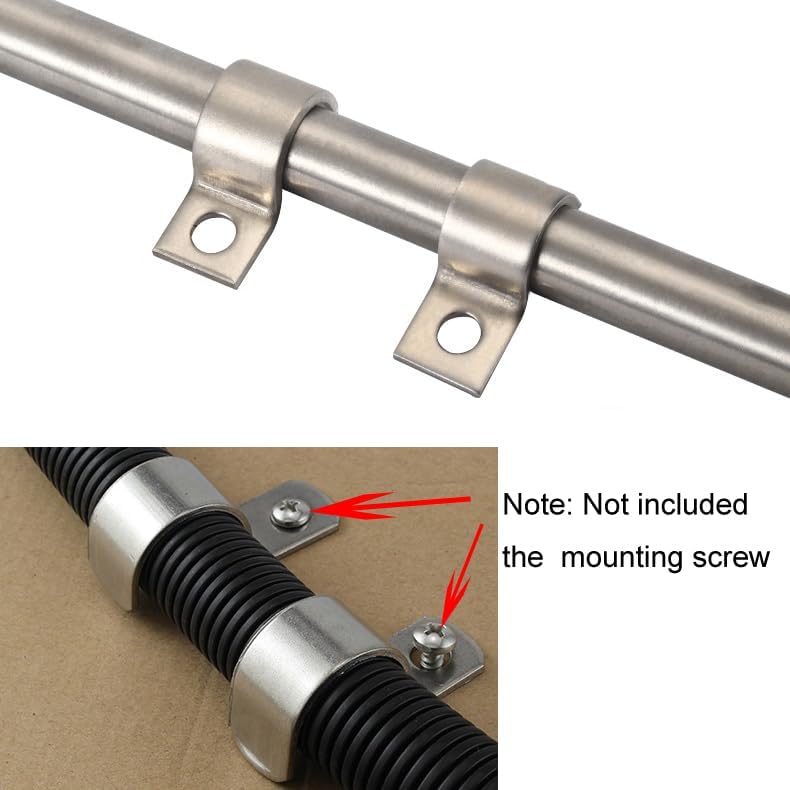 Miniatura 5 de 10 piezas de correa de tubo M18 de acero inoxidable 304 abrazadera de tubo de un solo orificio Correa de tubo EMT Correa de tubo de un orificio