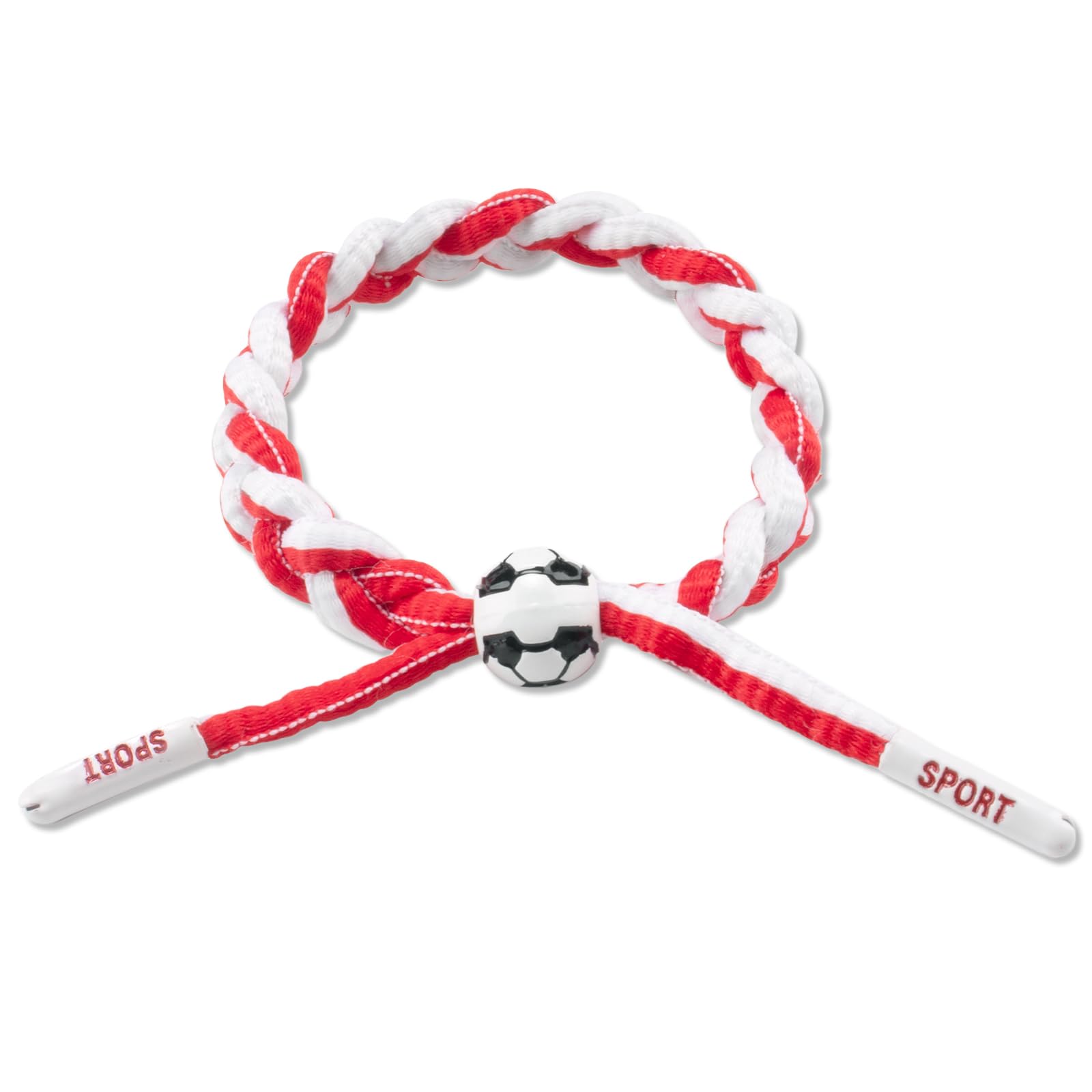 Soccer Braided Bracelet for Fans, Canada National Team Colors Sports Braideds, Adjustable Handmade Friendship Bracelet for Men Women, Game Day Accessory, Athletic Fan Gear, Soccer Lovers Gift
