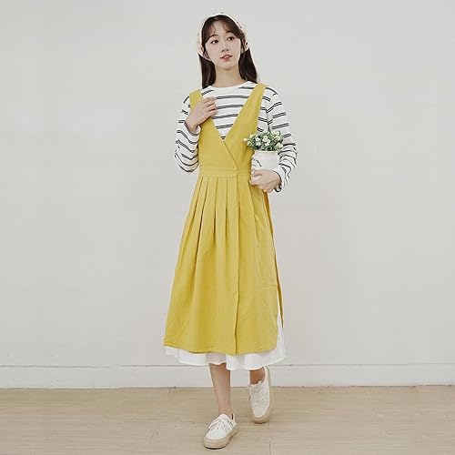 Miniatura 6 de Delantal de algodón para mujer, delantal de cocina, delantal de cocina, delantales de chef artísticos para pintura de jardinería