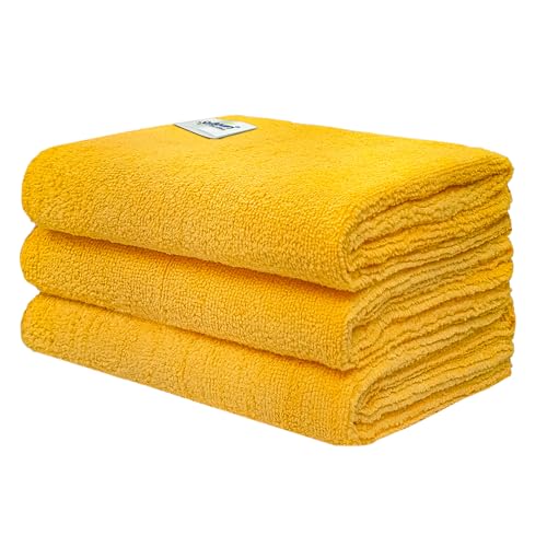 Image of SOFTSPUN MICROFIBER CAR CLEANING,DETAILING & POLISHING CLOTH - 40x60 CMS - ORANGE (3)