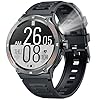 Smartwatch for Men Android Fitness Tracker: 1.53 Military Smart Watch with Flashlight Compass Make Answer Bluetooth Call Android iPhone Compatible 3ATM Waterproof Sport Watch Sleep Heart Rate Monitor