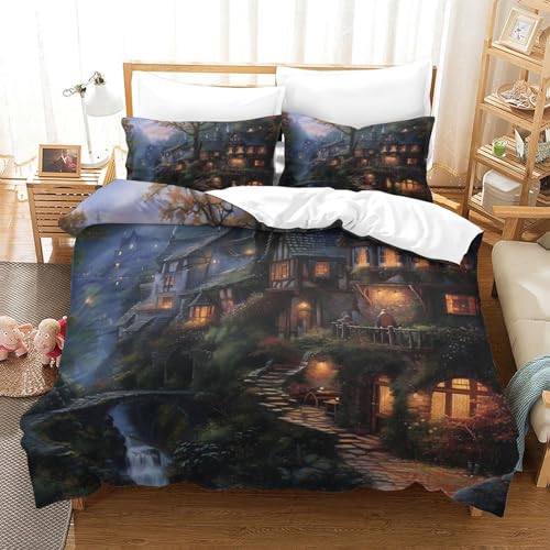 Housse de couette chat au coin du feu pour une chambre cocooning