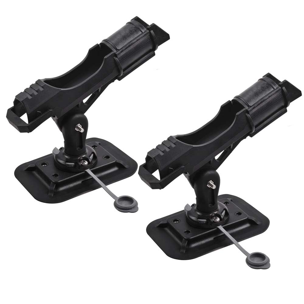 CIOPLJHKL 2Pcs/lot 360 Degree Rotation Adjustable Fishing Rod Holder Mount Stand Bracket for Kayak Canoe Boat Base For Boat Yacht Kayaks