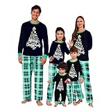 WakeUple Christmas Pajamas for Family Matching Christmas Pajamas Sets Classic Red Xmas Jammies for Woman Men Kids Baby Dog Men