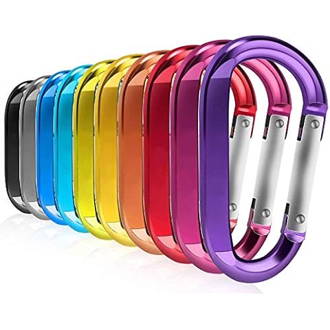 Lookka Carabiner clip, Durable D-Ring Keychain Clips camping accessories for Outdoor Home Rv, Camping, Fishing, Hiking, Traveling Cover